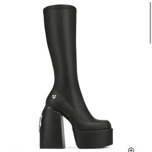 Naked Wolf Black Stretch Boots 8
